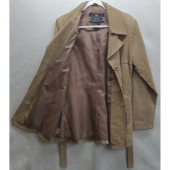 Vintage Urban Vibe Suede Leather‎ Jacket Y2K 90s Boho Hippie Fairy Sz Med - Picture 8 of 14